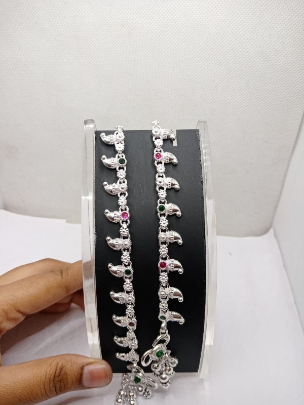 Pure silver 75% bridal payal p = 67